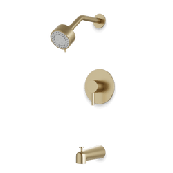 Opera Pressure Balance Tub / Shower Trim Kit with Multifunction Shower Head - Satin Brass thumbnail 1