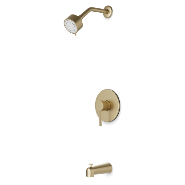 TS162 - Trova Round Pressure Balance Tub / Shower Trim Kit Artos US Satin Brass 