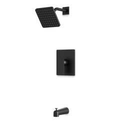 Square Pressure Balance Tub / Shower Trim Kit Artos US Matte Black 