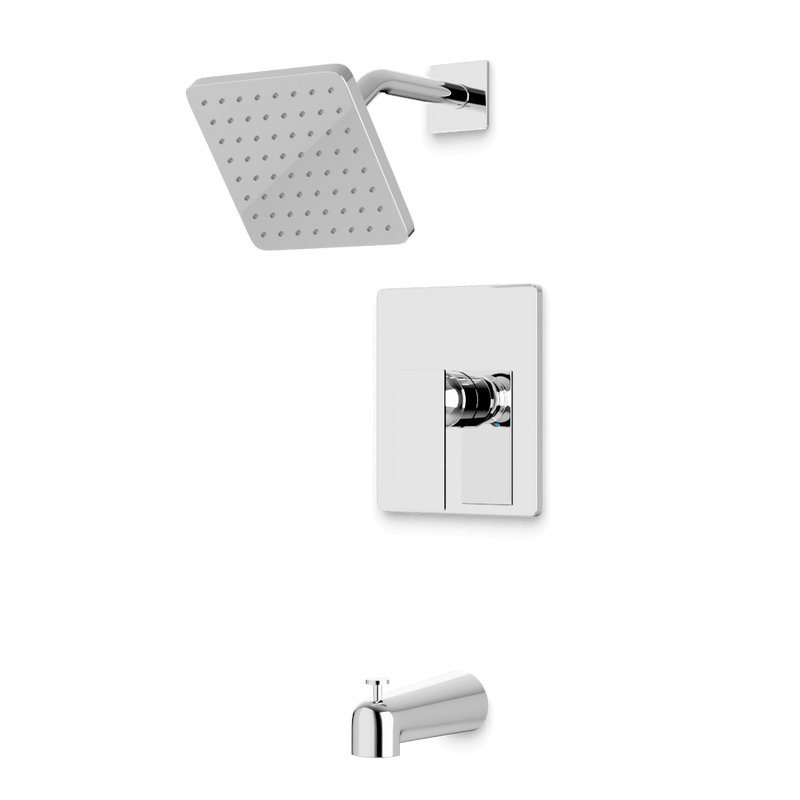 Edge Pressure Balance Tub / Shower Trim Kit - Chrome image 1