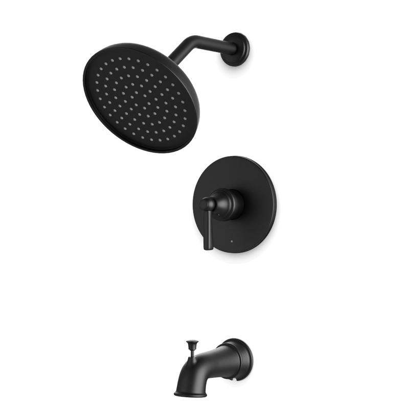 Classic Pressure Balance Tub / Shower Trim Kit - Matte Black image 1