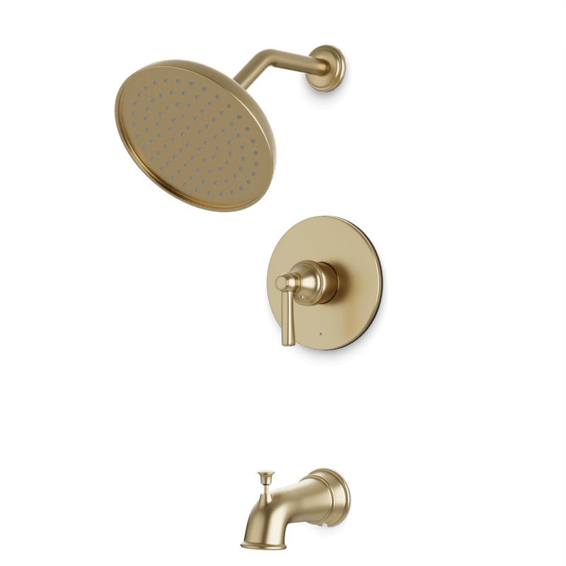 Classic Pressure Balance Tub / Shower Trim Kit - Satin Brass image 1