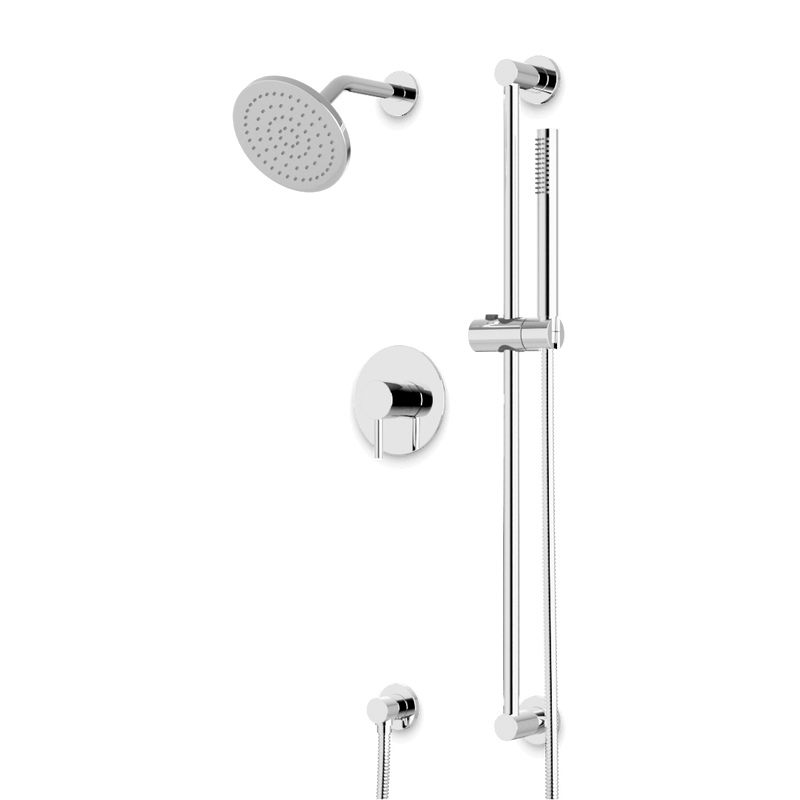 Opera 2-Way Pressure Balance Shower Trim Kit with Hand Shower on Slide Bar with Separate Water Outlet - Chrome image 1