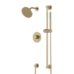 Opera 2-Way Pressure Balance Shower Trim Kit with Hand Shower on Slide Bar with Separate Water Outlet - Satin Brass thumbnail 1