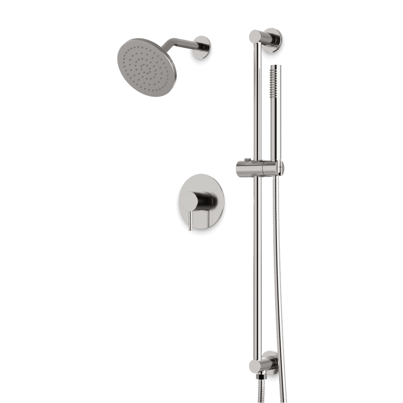 Opera 2-Way Pressure Balance Shower Trim Kit with Hand Shower on Integrated Slide Bar - Brushed Nickel image 1
