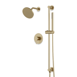 Opera 2-Way Pressure Balance Shower Trim Kit with Hand Shower on Integrated Slide Bar - Satin Brass thumbnail 1