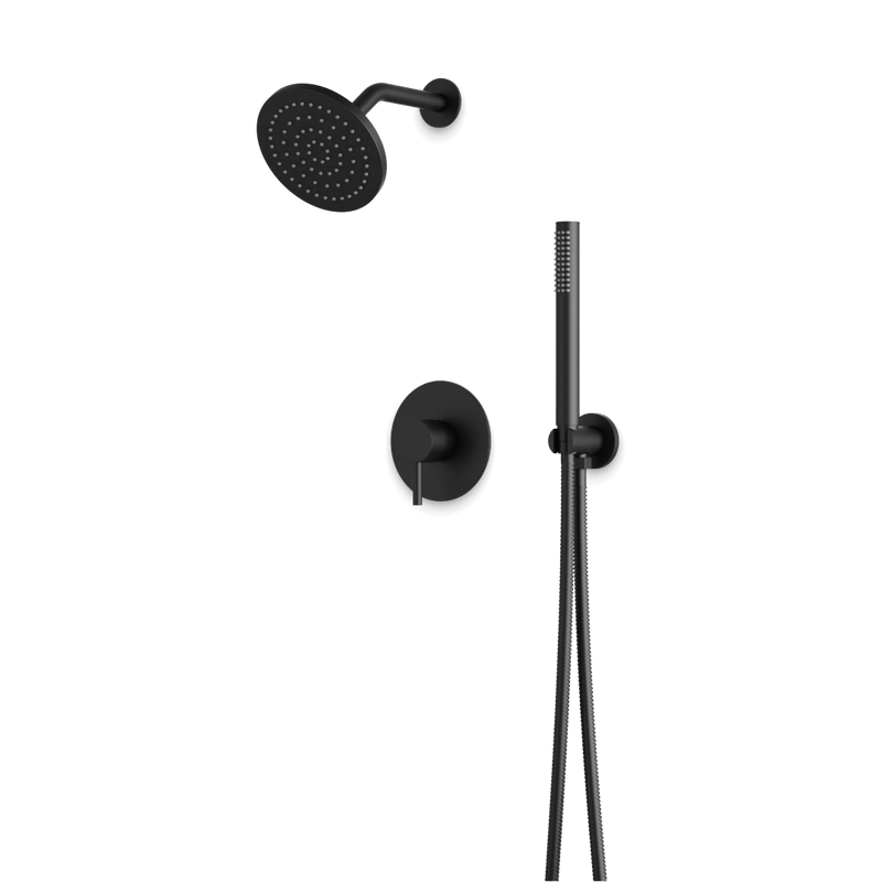 Opera 2-Way Pressure Balance Shower Trim Kit with Hand Shower - Matte Black image 1