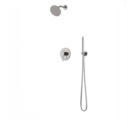 TS255 - Round 2-Way Pressure Balance Shower Trim Kit with Rain Shower Head and Hand Held Shower Artos US Brushed Nickel