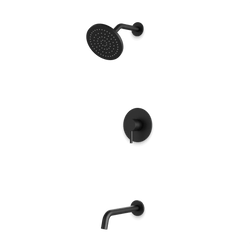 Opera 2-Way Pressure Balance Shower Trim Kit with Tub Filler - Matte Black thumbnail 1
