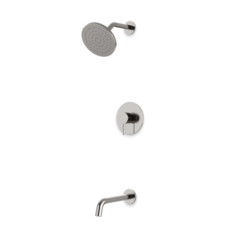 Opera 2-Way Pressure Balance Shower Trim Kit with Tub Filler - Brushed Nickel image 1