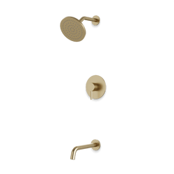 Opera 2-Way Pressure Balance Shower Trim Kit with Tub Filler - Satin Brass thumbnail 1