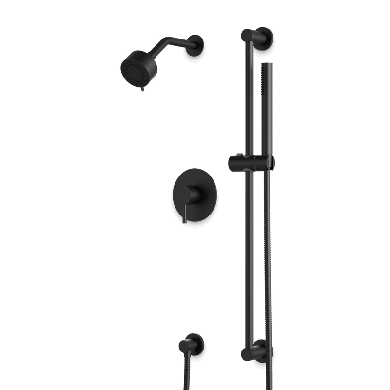 Opera 2-Way Multifunction Pressure Balance Shower Trim Kit with Slide Bar with Separate Water Outlet - TS263BK image 1