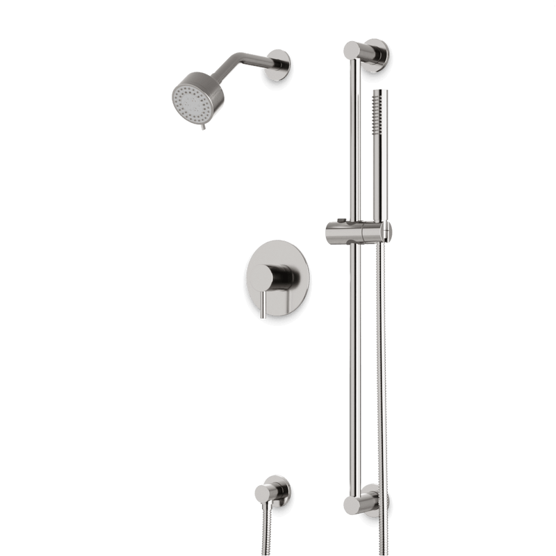 Opera 2-Way Multifunction Pressure Balance Shower Trim Kit with Slide Bar with Separate Water Outlet - Brushed Nickel image 1