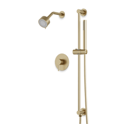 Opera 2-Way Multifunction Pressure Balance Shower Trim Kit with Hand Shower on Integrated Slide Bar - Satin Brass thumbnail 1