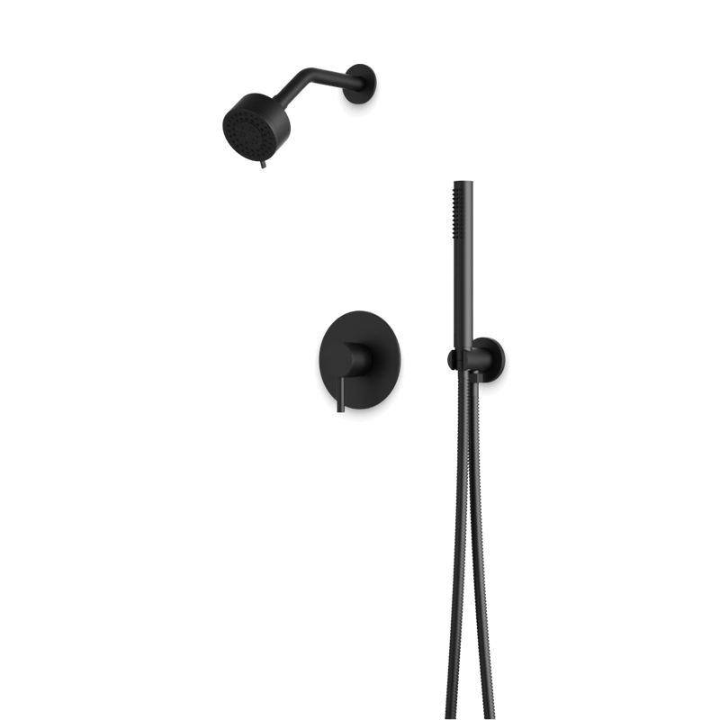 Opera 2-Way Multifunction Pressure Balance Shower Trim Kit with Hand Shower - Matte Black image 1