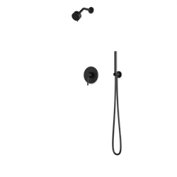 TS265 - Round 2-Way Pressure Balance Shower Trim Kit with Multifunction Shower Head and Hand Held Shower Artos US Matte Black