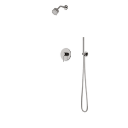 TS265 - Round 2-Way Pressure Balance Shower Trim Kit with Multifunction Shower Head and Hand Held Shower Artos US Brushed Nickel