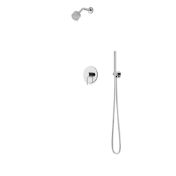 TS265 - Round 2-Way Pressure Balance Shower Trim Kit with Multifunction Shower Head and Hand Held Shower Artos US Chrome