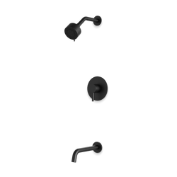 Opera 2-Way Multifunction Pressure Balance Shower Trim Kit with Tub Filler - Matte Black thumbnail 1