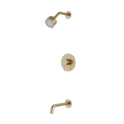 Opera 2-Way Multifunction Pressure Balance Shower Trim Kit with Tub Filler - Satin Brass thumbnail 1