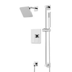 Edge 2-Way Pressure Balance Shower Trim Kit with Hand Shower on Slide Bar with Separate Water Outlet - Chrome thumbnail 1