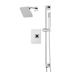 Edge 2-Way Pressure Balance Shower Trim Kit with Hand Shower on Integrated Slide Bar - Chrome thumbnail 1