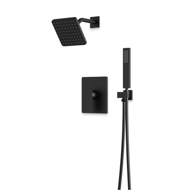 Edge 2-Way Pressure Balance Shower Trim Kit with Hand Shower - Matte Black image 1