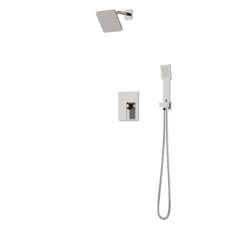 TS275 - Square 2-Way Pressure Balance Shower Trim Kit with Hand Held Shower Artos US Brushed Nickel