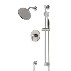 Classic 2-Way Pressure Balance Shower Trim Kit with Hand Shower on Slide Bar with Separate Water Outlet - Brushed Nickel thumbnail 1