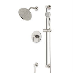 Classic 2-Way Pressure Balance Shower Trim Kit with Hand Shower on Slide Bar with Separate Water Outlet - Polished Nickel thumbnail 1