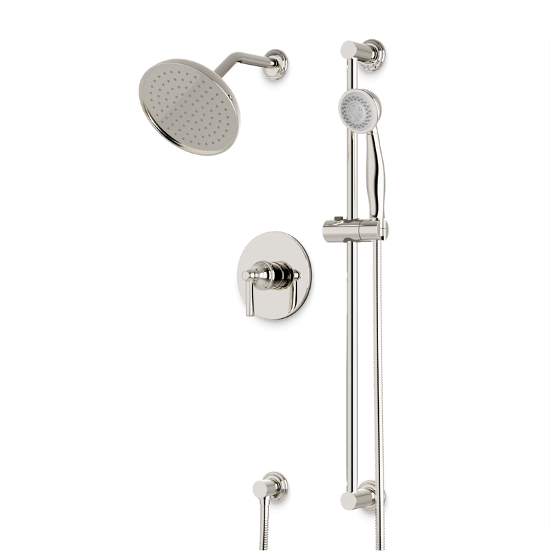 Classic 2-Way Pressure Balance Shower Trim Kit with Hand Shower on Slide Bar with Separate Water Outlet - Polished Nickel image 1