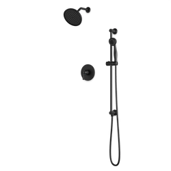 TS284 - Classic 2-Way Pressure Balance Shower Trim Kit with Hand Held Shower on Integrated Slide Bar Artos US Matte Black 