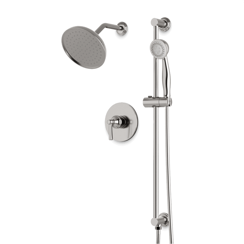 Classic 2-Way Pressure Balance Shower Trim Kit with Hand Shower on Integrated Slide Bar - Brushed Nickel image 1