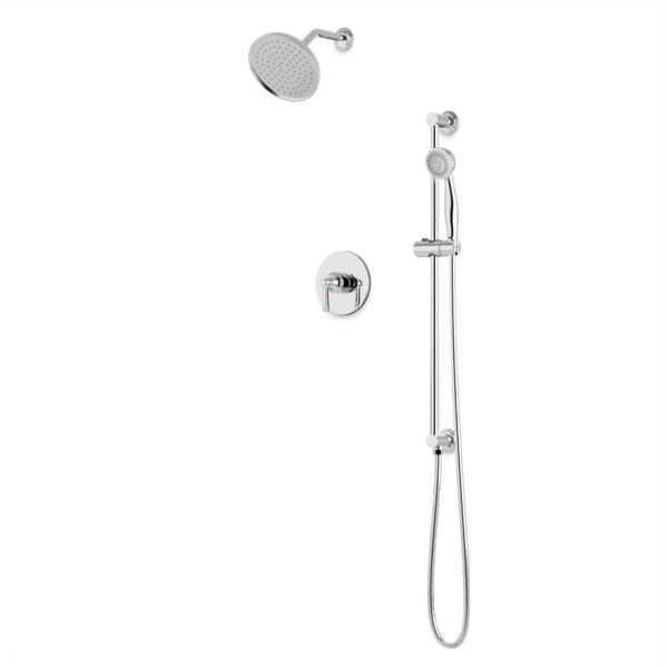 TS284 - Classic 2-Way Pressure Balance Shower Trim Kit with Hand Held Shower on Integrated Slide Bar Artos US Chrome 