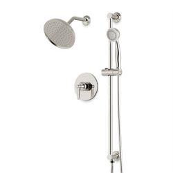 Classic 2-Way Pressure Balance Shower Trim Kit with Hand Shower on Integrated Slide Bar - Polished Nickel thumbnail 1