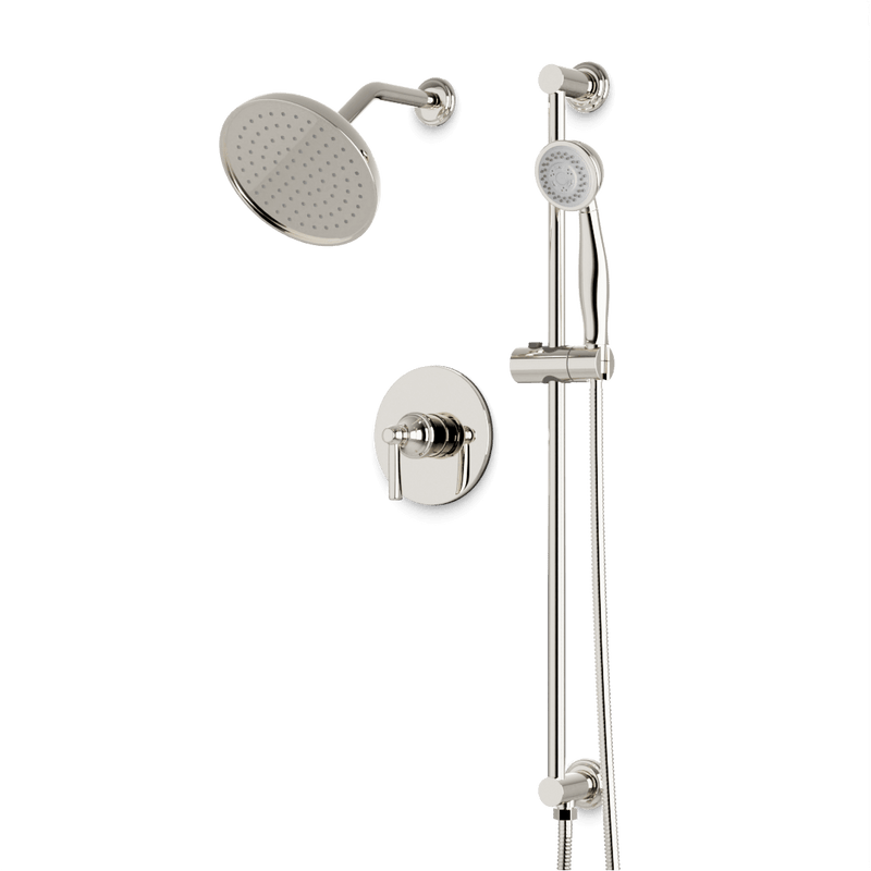 Classic 2-Way Pressure Balance Shower Trim Kit with Hand Shower on Integrated Slide Bar - Polished Nickel image 1
