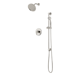 TS284 - Classic 2-Way Pressure Balance Shower Trim Kit with Hand Held Shower on Integrated Slide Bar Artos US Polished Nickel 