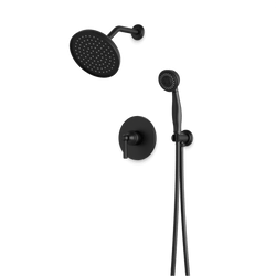Classic 2-Way Pressure Balance Shower Trim Kit with Hand Shower - Matte Black thumbnail 1
