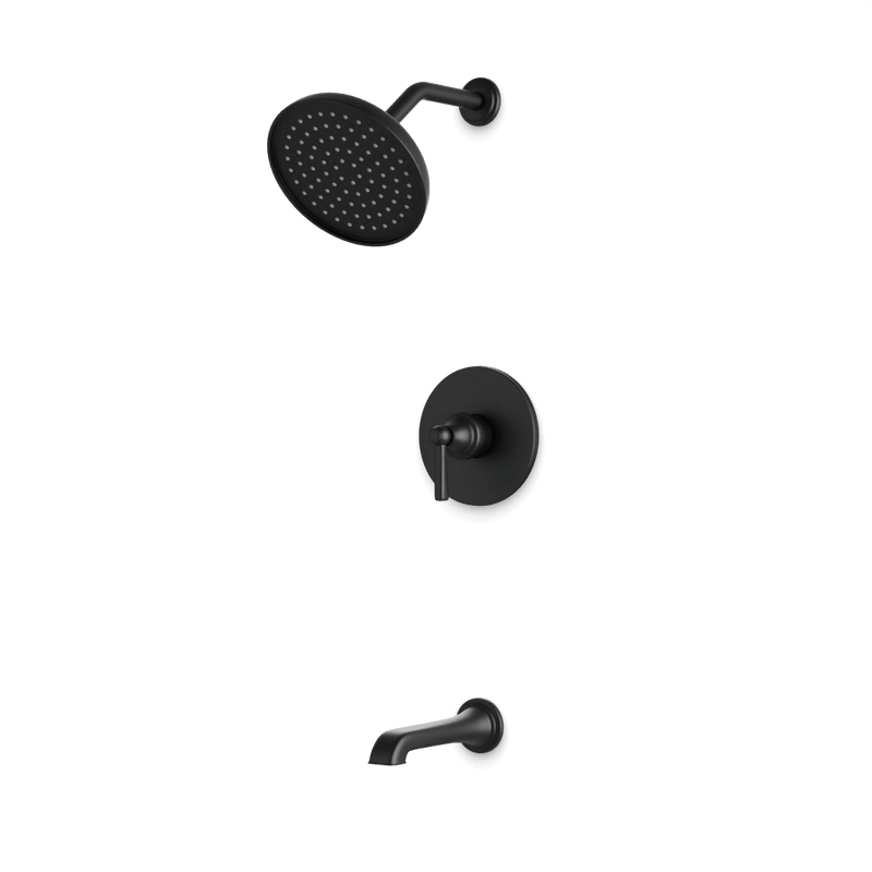 Classic 2-Way Pressure Balance Shower Trim Kit with Tub Filler - Matte Black image 1