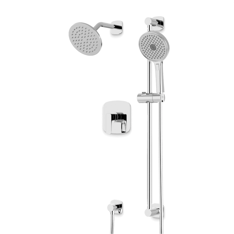 Harmony 2-Way Pressure Balance Shower Trim Kit with Hand Shower on Slide Bar with Separate Water Outlet - Chrome image 1