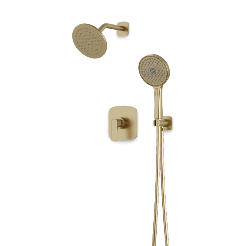 Harmony 2-Way Pressure Balance Shower Trim Kit with Hand Shower - Satin Brass image 1