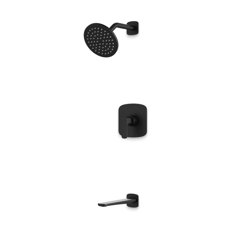 Harmony 2-Way Pressure Balance Shower Trim Kit with Tub Filler - Matte Black image 1