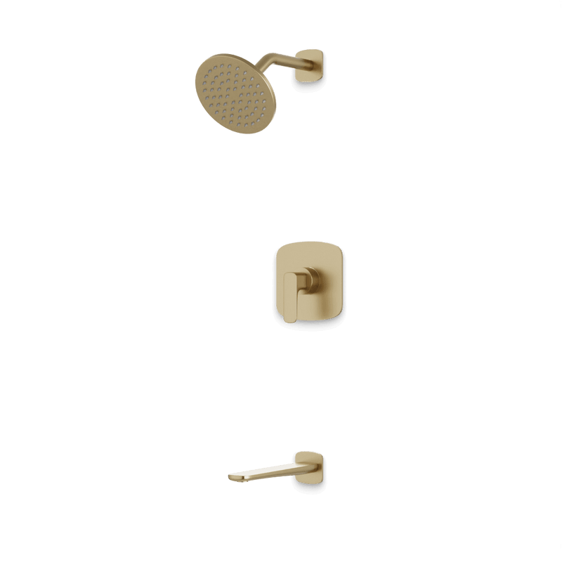 Harmony 2-Way Pressure Balance Shower Trim Kit with Tub Filler - Satin Brass image 1