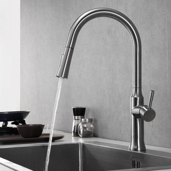 Transitional Kitchen Faucet with Pulldown Spray - F100139CH image 7