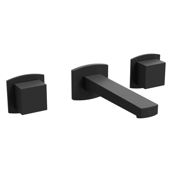 Transitional 3-Hole Wall Mounted Tub Filler - F702-9BK image 1