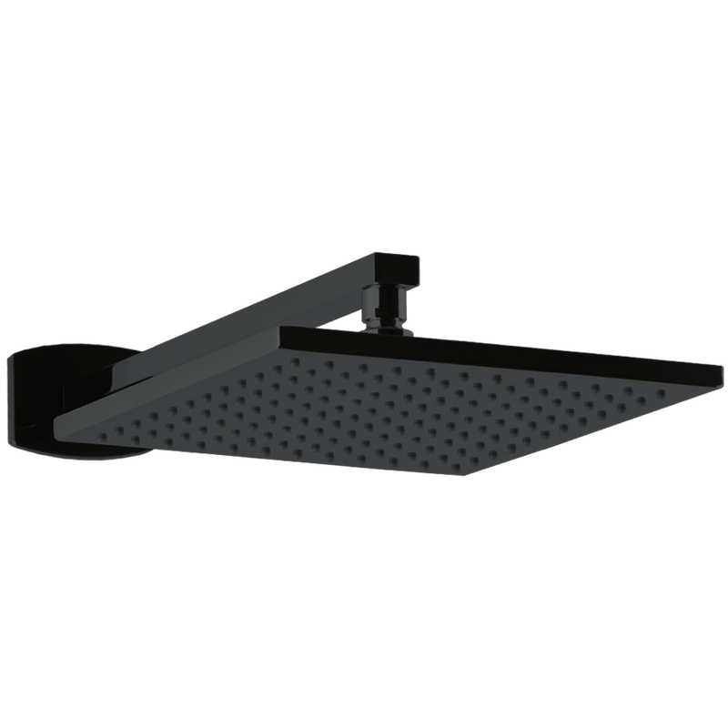 Safire 10" Rain Shower Head on Wall Mount Arm - F703-13BK image 1