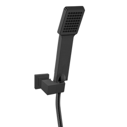 F703-10 - Adjustable Flexible Hose Shower Kit with Integrated Water Outlet Square Artos US Black 