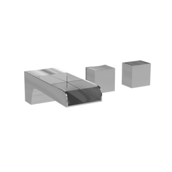 Kascade Transitional 3-Hole Wall Mounted Waterfall Tub Filler - F802-6CH thumbnail 1