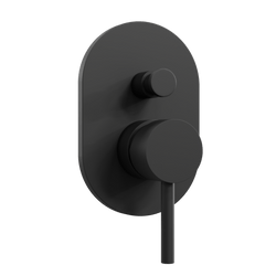 Round Pressure Balance Mixer with Push Button Diverter Trim Kit - F903-7TKBK thumbnail 1