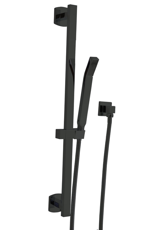 F907-41 - Milan Flexible Hose Shower Kit with Slide Bar & Separate Water Outlet Artos US Black 